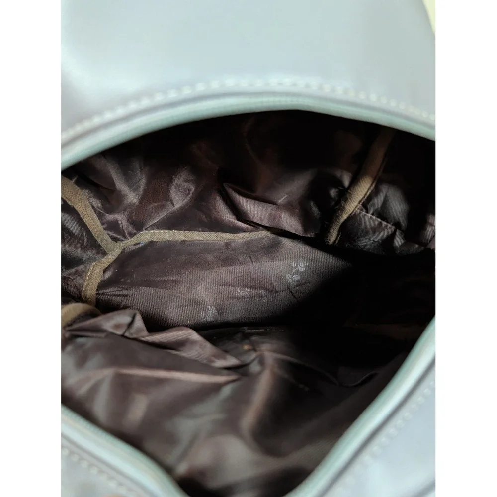 Jingpin‎ Huanyingshiyong Grey Quilted Mini Backpack Faux Leather Gold Hardware
